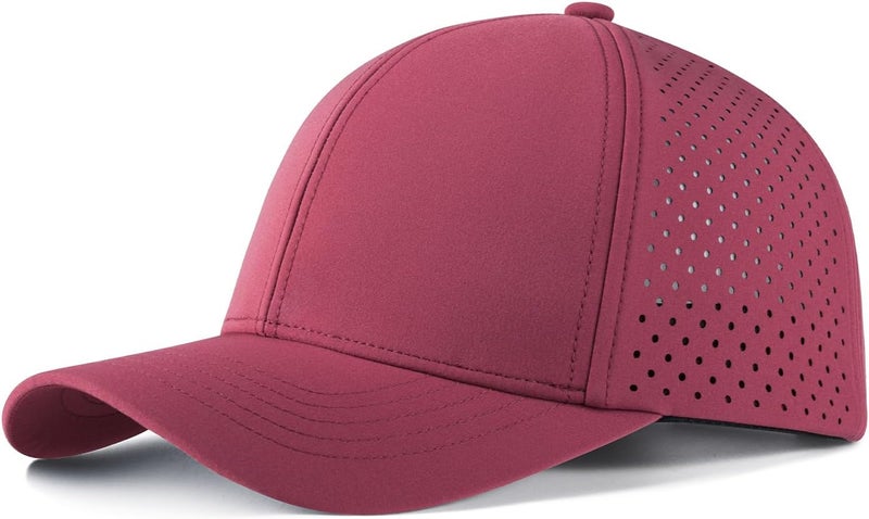 VOBOOM Men Quick Dry Baseball Cap Laser Cut Mesh Ball Curved Brim Snapback Hat - Image 1